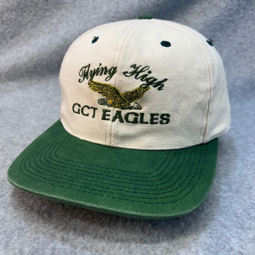 Flying High GCT Eagles Mens Green Luna Pier Baseball Hat Strapback OSFM